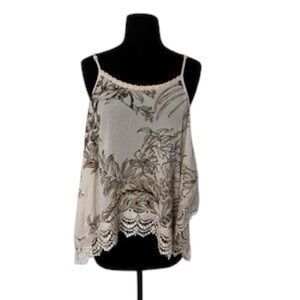 Miss Me | Open Flowy Floral Tank Top Blouse Size S Small